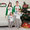 Christmas Parent-child Outfit Letter Print Long-sleeved Trousers Pajamas Set Striped Color Matching Home Clothes