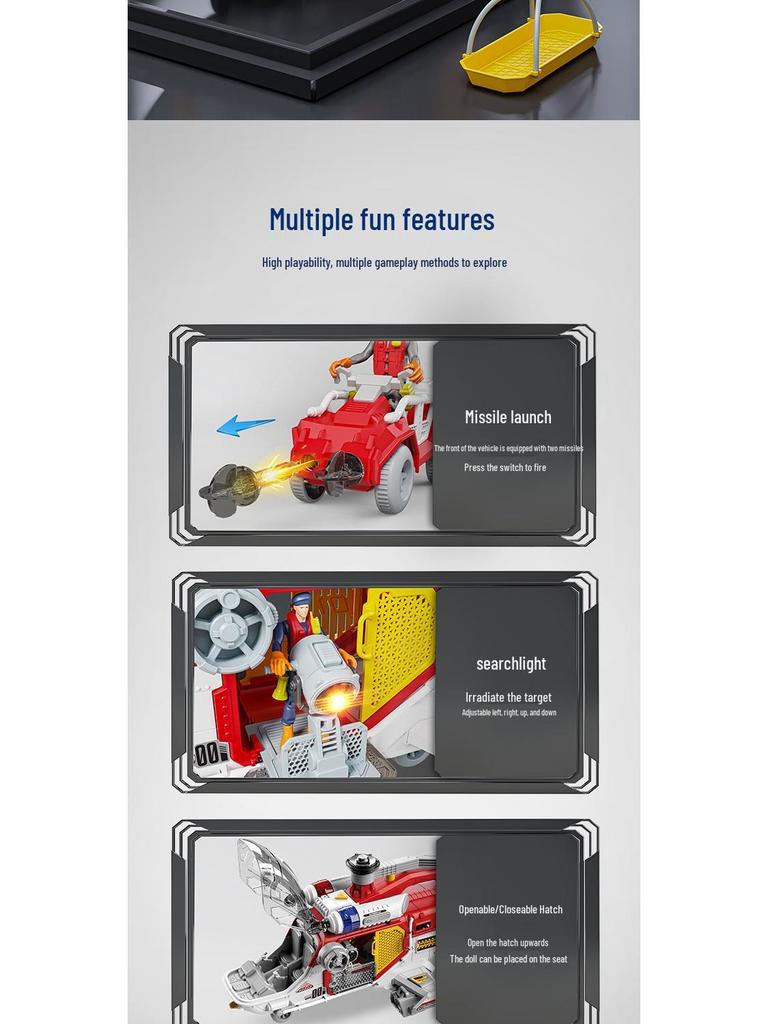 Sam's Multifunctional Rescue Helicopter Toy with Water Spray Feature for Kids