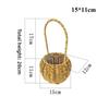 With Handle Imitation Rattan Handhold Household 7 Styles Weaving Flower Basket Handwoven Vegetable Fruit Flowers Holder