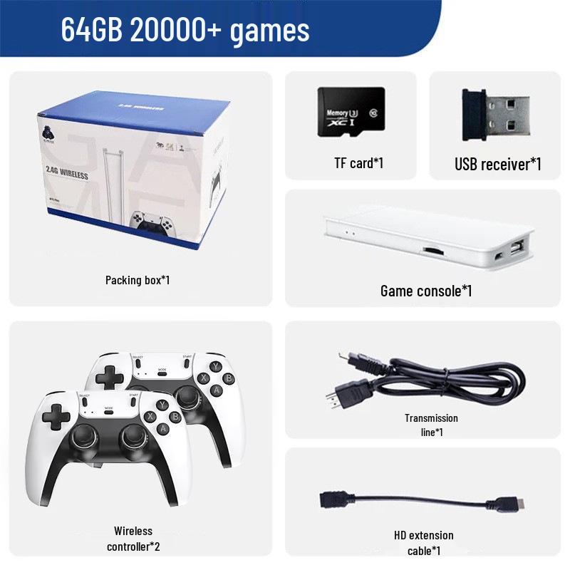 Crossm15 Retro HD 4K HDMI Wireless Dual-Player Arcade Game Console