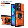 Slide Camera Cover Compatible for Tecno Spark 10 Pro 4G Case With Built-in Ring Stand and Folding Stand