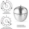 Cute Stainless Steel Egg Shaped Mechanical Visual Countdown Reminder Alarm Clock Kitchen Timer