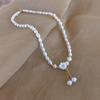 High Quality Trendy Natural Baroque Freshwater Pearl Flower 14K Gold Filled Female Necklace  For Women Valentine's Day