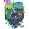 2026New Women's vest5Pieces Letter Heart Gold Foil Print Simple, Stylish, Casual, Versatile, Comfortable, Soft, Skin-friendly Spring/summer Top S-XXL