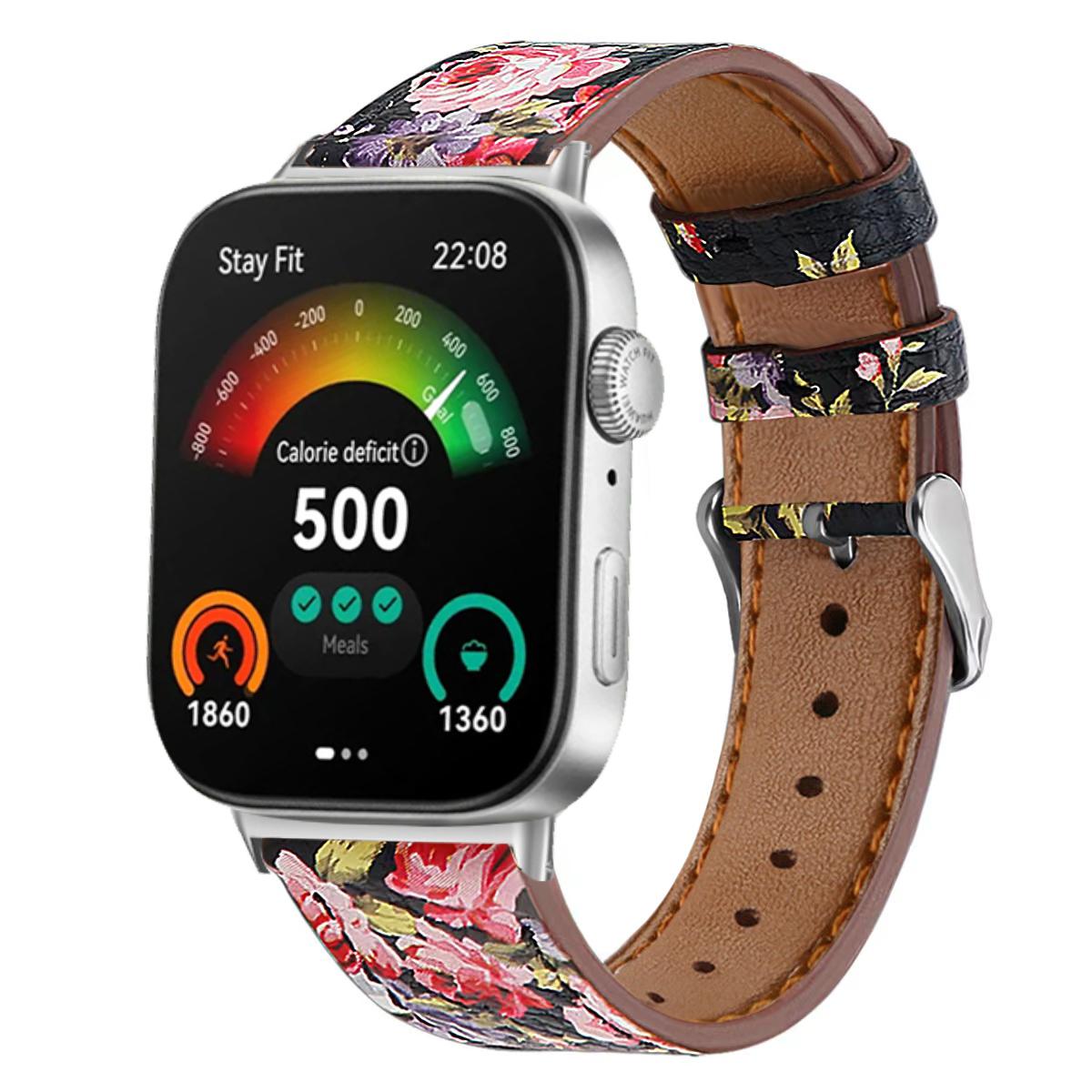 

Шкіряний ремінець для смарт-ремінця Huawei Watch Fit 3, заміна ремінця Correa для браслета Huawei Watch Fit 3, ремінець, аксесуар For Huawei Watch Fit 3 чорний/рожевий