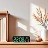 USB Powered Digital Alarm Clock with RGB Mood Light TEMP Date 2 Alarms Snooze Desktop Table Clock 12/24H Auto Dimmable Timing Countdown LED Clock