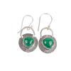 Natural Malachite Gemstone 925 Sterling Silver Handmade Dangle Earrings 1.30" EE-63-29