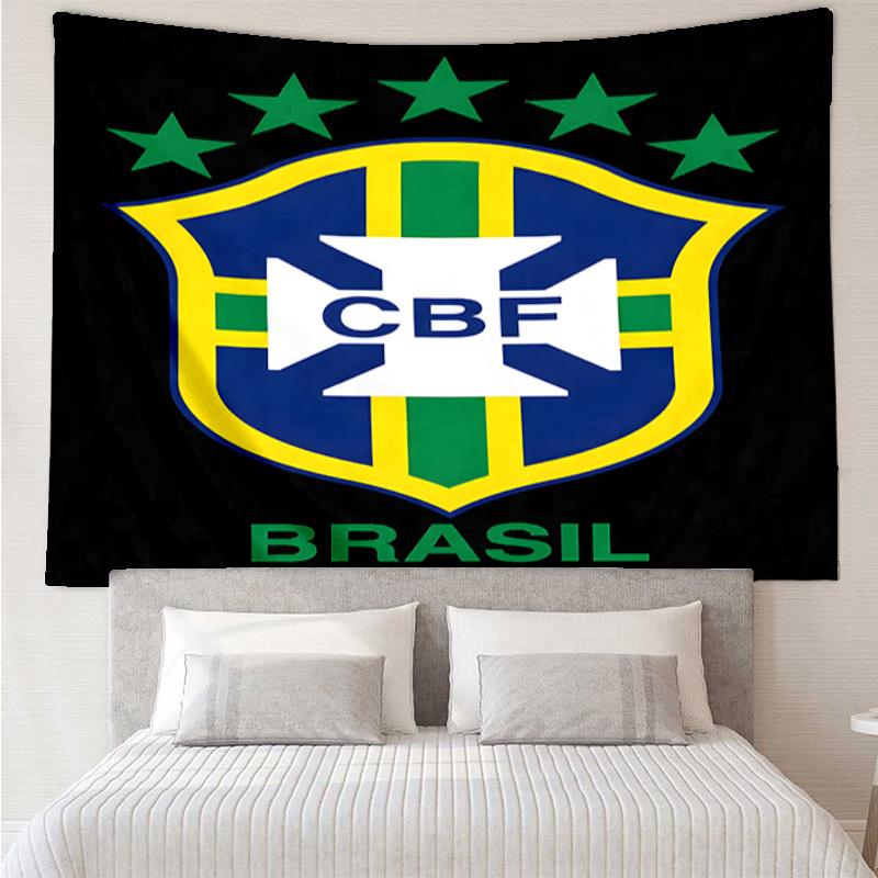 1PC Brazilian Football Federation Printed Tapestry Room Decoration Wall Hanging for Living Room Bedroom, dormitory, Birthday and Christmas gifts
