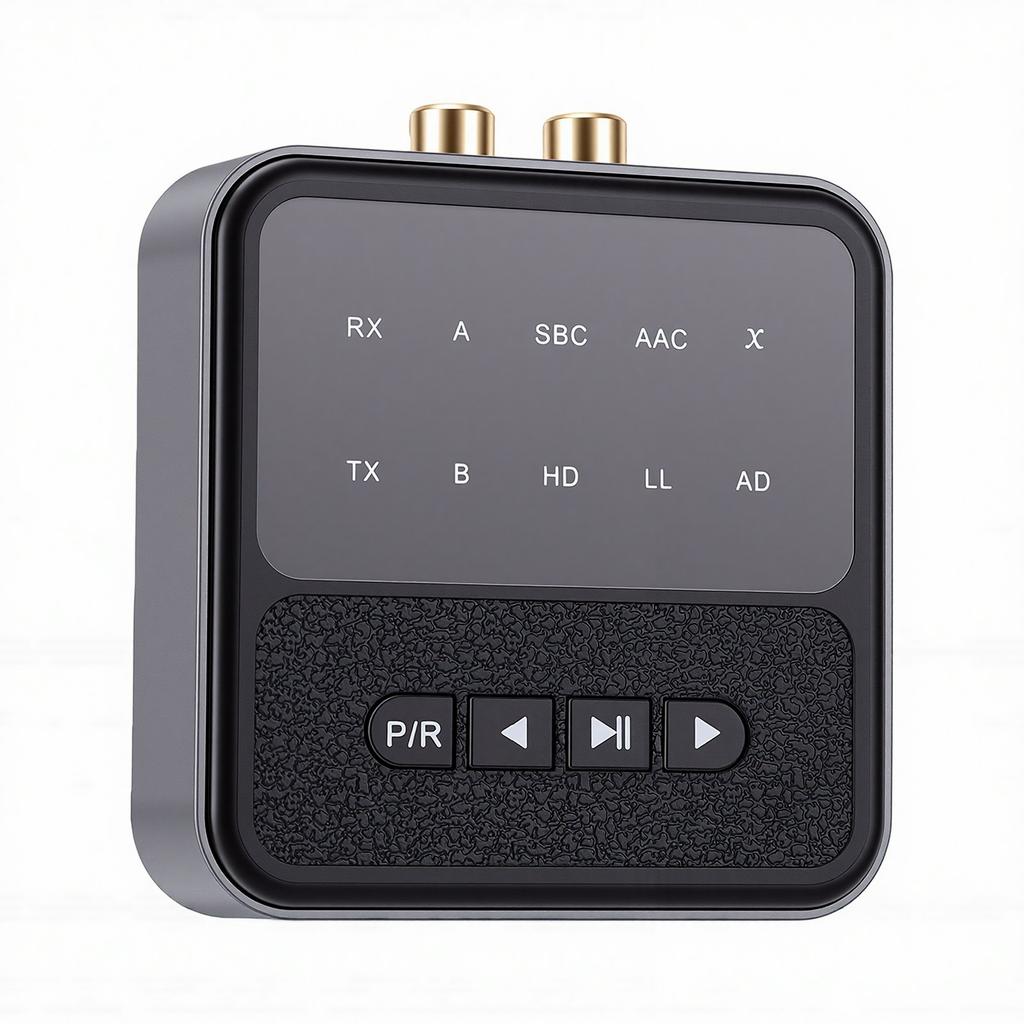 Bluetooth 5.4 Transmitter Receiver 2 in 1 Design LED Light Bluetooth Stereo Adapter for Phone Tablet