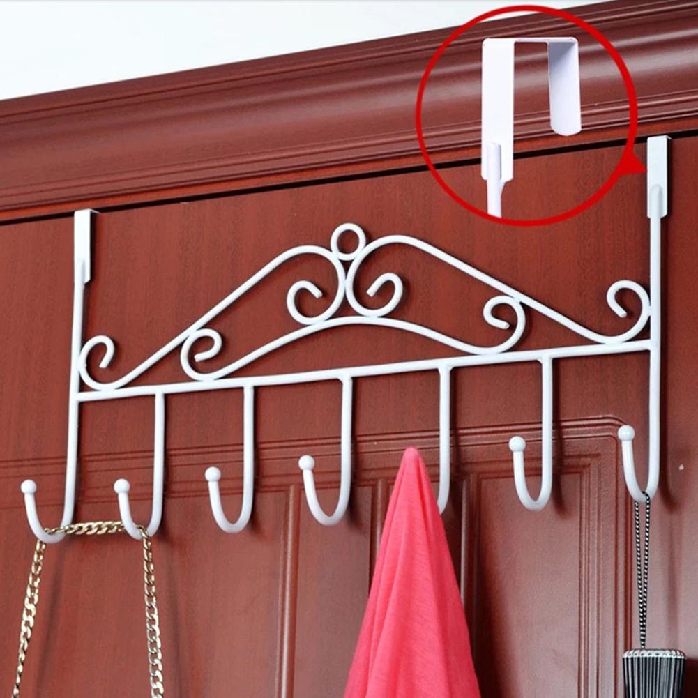 Eddya Bag Towel Coat Clothes Hat Over Door Hanger 5-Hook Bathroom Hanging Rack Holder