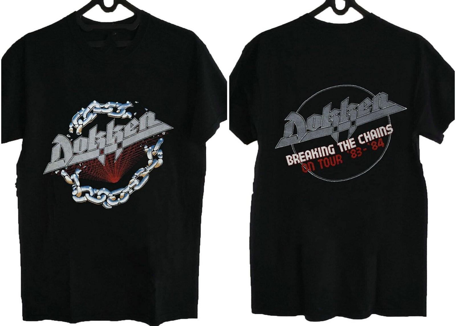 Dokken Breaking the chains on Tour T-shirt Black Unisex S to 5XL XX298 M