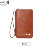 Popular Creative Airplane Pattern RFID Anti-theft Passport Holder Long Zipper Fashion Travel Document & ID Card Storage Wallet