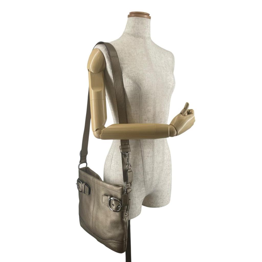 COACH Soho Graboutin leather Shoulder Bag leather gold Women F16514 Used