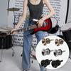 Set of 2 Guitar Strap Safe Locks Elegant Buttons Guitar Accessory Set Iron Texture Electric Guitar Part for Guitar