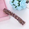 Elegant Crystal Rectangle Hair Clip Golden Metal Barrette Hairpin Hair Accessories