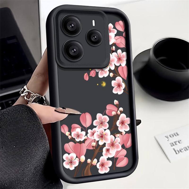 Color Floral Pattern TPU Soft Phone Case For Xiaomi 14T Pro 13T Poco F6 Pro X6 M6 X5 Redmi Note 14 Pro 13 12 11 10 Matte Shockproof Back Cover