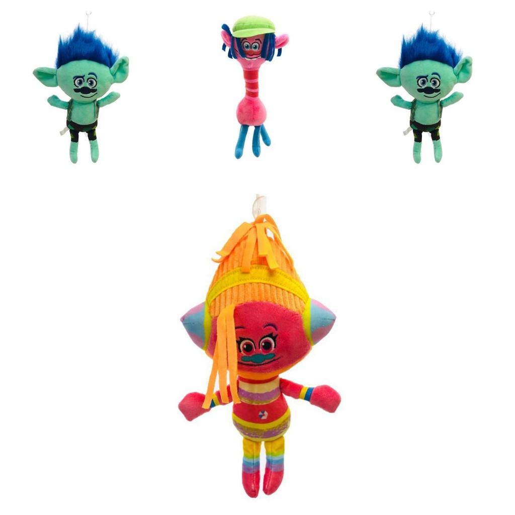 Dreamworks Movie Trolls World Tour Poppy Branch Barb Plush Doll Soft Toy Perfect For Kids