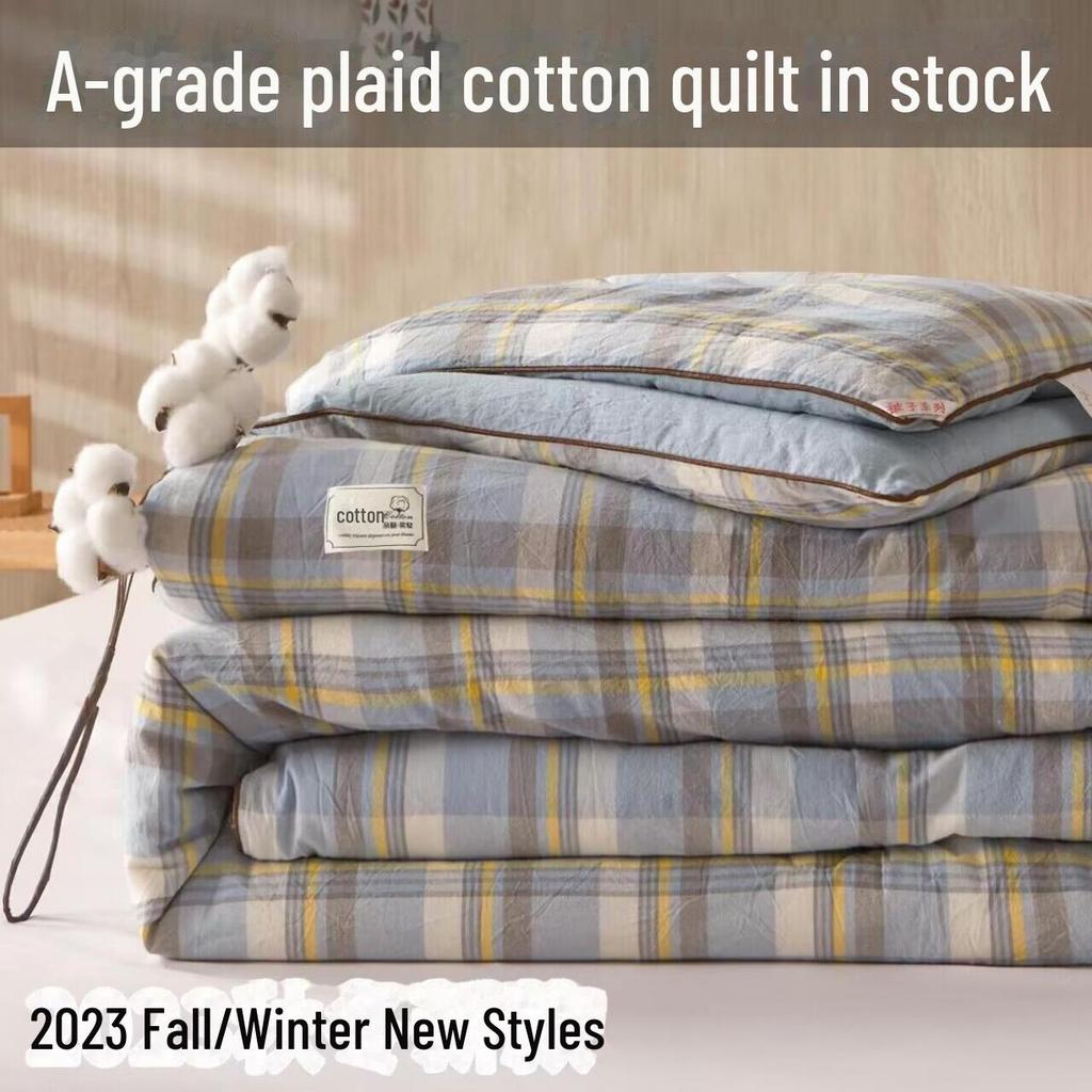 Plapumă din bumbac Xinjiang lucrată manual: 100% bumbac pur, gros și călduros pentru iarnă