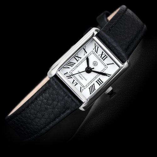 [Часы Volkswagen] Квадратные женские кожаные часы Volkswagen Sky Blue