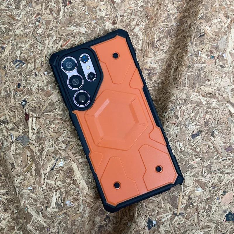 Husă magnetică Pathfinder Pro Macsafe rezistentă la șoc pentru Samsung Galaxy S25Ultra S24 Ultra S23 Plus S24Ultra S23ULTRA Husă robustă MagSafe