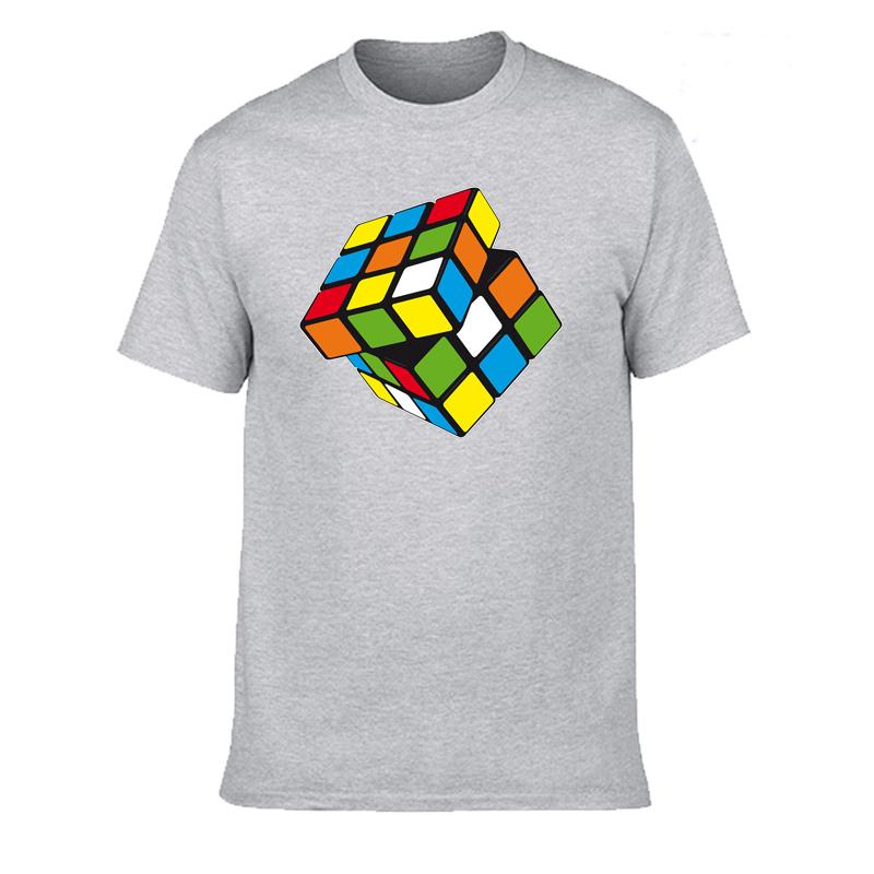 2024 Fun Unisexs High Quality Rubiks Cube T Shirt Casual T Shirt Unisex 100 Cotton Short Sleeve Vintage Big Size Quality Tops Tees