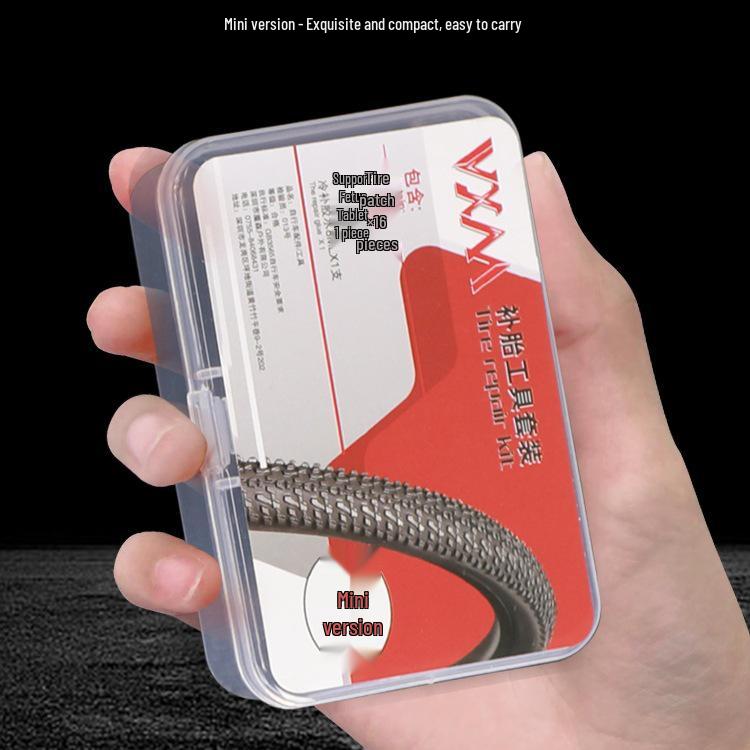 Mountain & Road Bike Glue-Free Tire Repair Set with Patch & Lever Tools