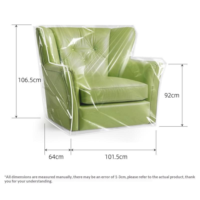 Clear Plastic Waterproof Sofa Cover 1Pcs Dustproof Armchair Couch Protector for Living Room Pets Home Long Term Storage