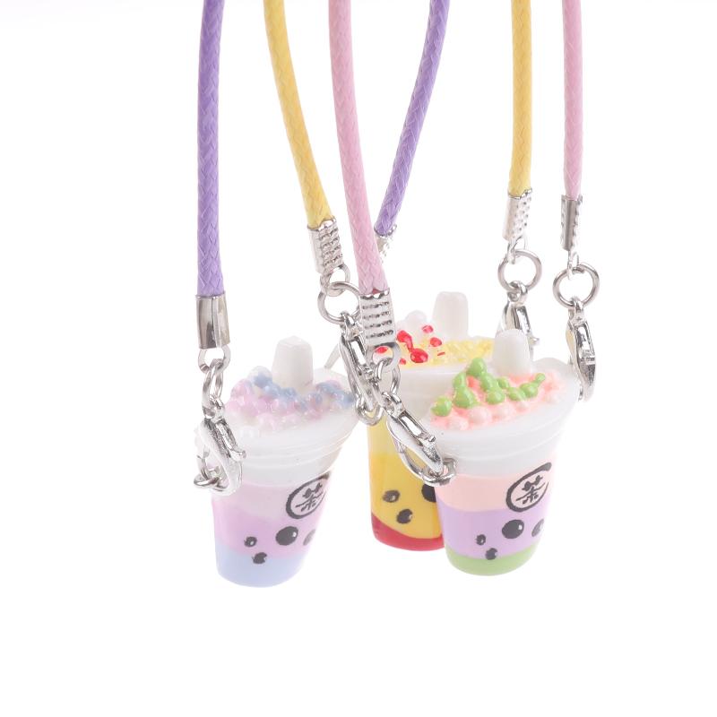 5/10Pcs Simulation Mini Bubble Tea Cup Crossbody Bag Cute Small Pendant Dolls Clothes Accessories Dollhouse Decoration Toys