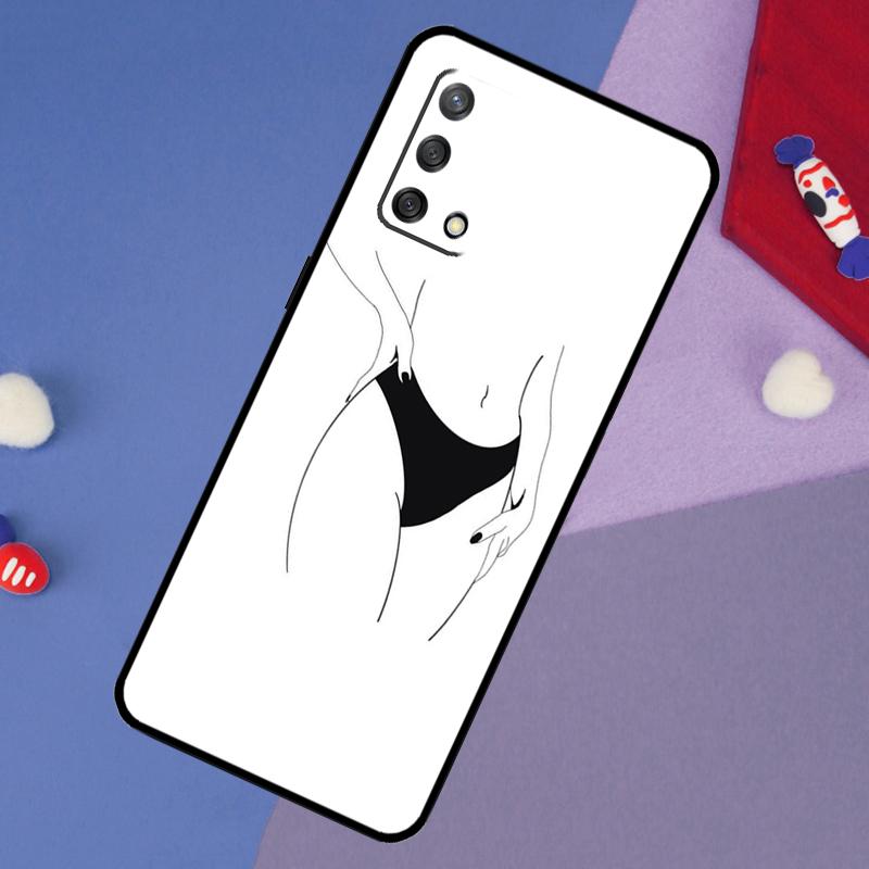 Woman Body Line Art Case For Oppo A60 A80 A40 A6 A5 Pro A15 A16 A17 A57 A94 A74 A54 A76 A96 A18 A38 A58 A78 A98