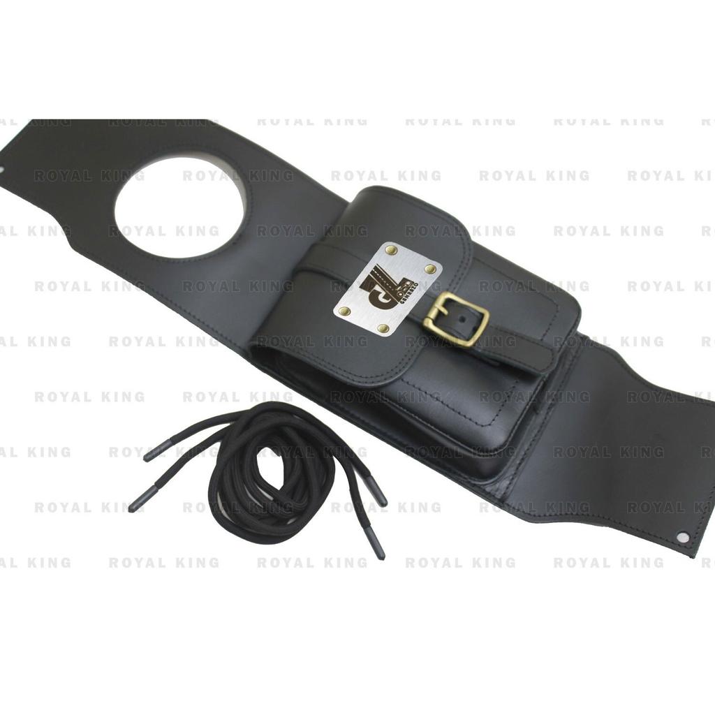 Royal Enfield "Black Leather Tank Strap Bag Fit For Continental GT 650"