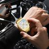 Original CHENXI Watch Fashion Multi-functional Calendar Quartz Luminous Gold Stainless Steel Waterproof Square Watches For Men