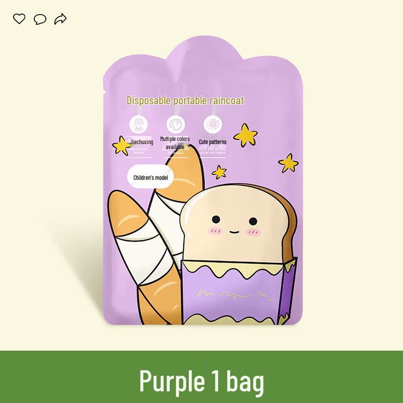 Kids  Disposable Rain Poncho with Backpack Space (10-Pack)