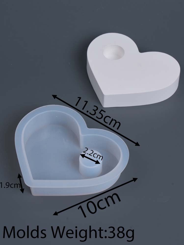

Heart Candle Holder Silicone Mold DIY Love Candlestick Crafts Making Plaster Resin Casting Molds Home Valentine s Day Decor