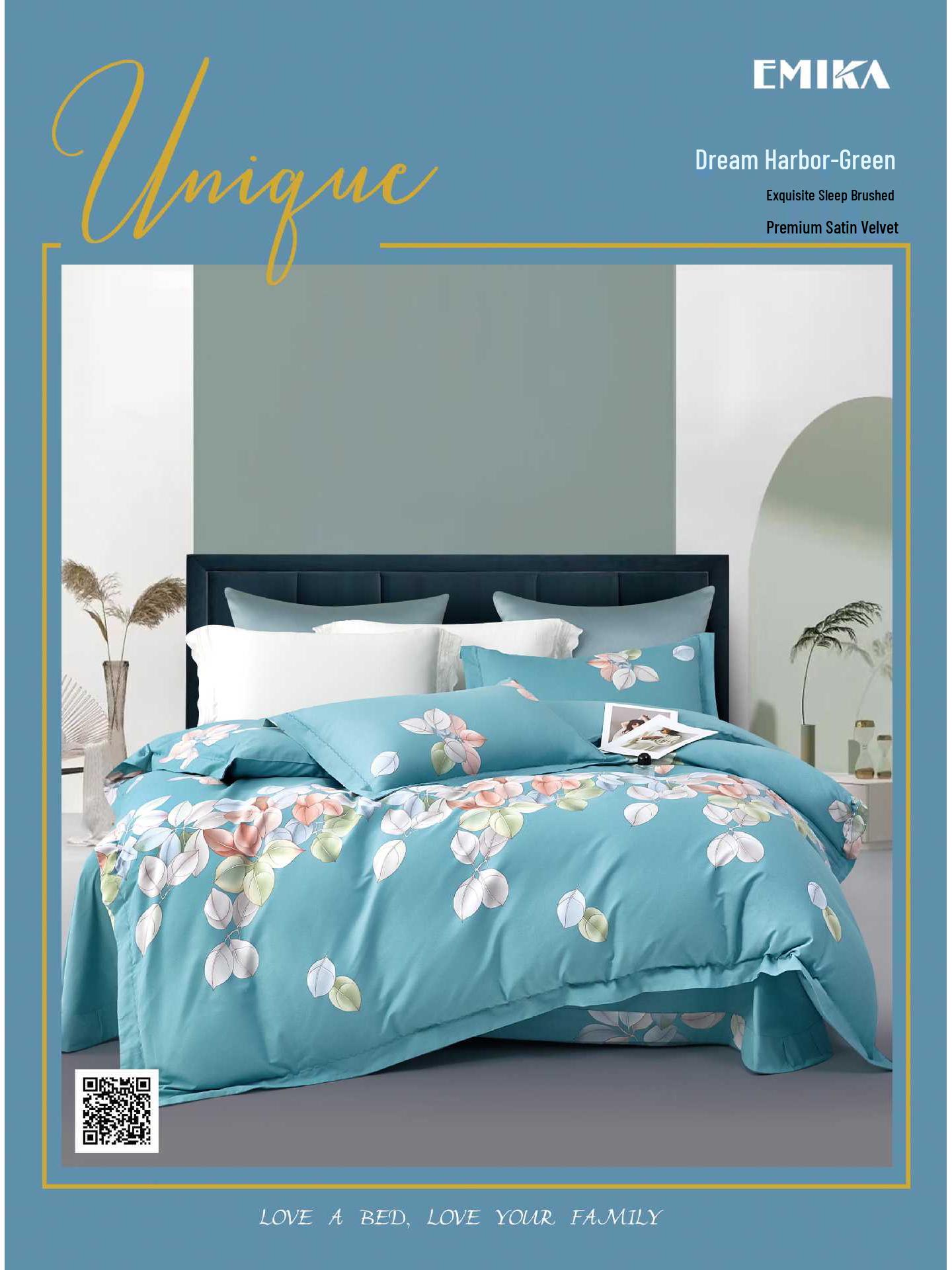 

Комплект постільної білизни з чистої бавовни з начісуванням з принтом - Чотири предмети Full Process Thickened Brushed Cotton