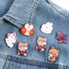 Acrylic Dog Pin Badge Bunny Bear Bunny Lapel Pins Cartoons Bunny Brooches  Men