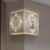 Modern Double Sided Corner Wall Clock Decoration LED Clock Mural Lamp Restaurant Background Wall Digital Wall Clock Home Decor