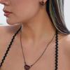 Gothic Punk Skull Claw Heart Pendant Necklace for Women Men Personality Dark Fantasy Geometric Necklace Halloween Jewelry Gifts