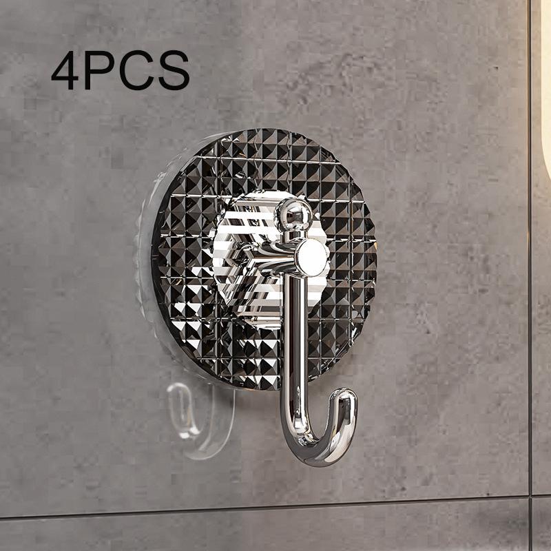 

4 шт. Акриловый дверной крючок Самоклеящиеся настенные крючки Прозрачные Противоскользящие Бесследные Сверхпрочные Крючки-липучки Наклейка на стену для ванной комнаты и кухни чёрный