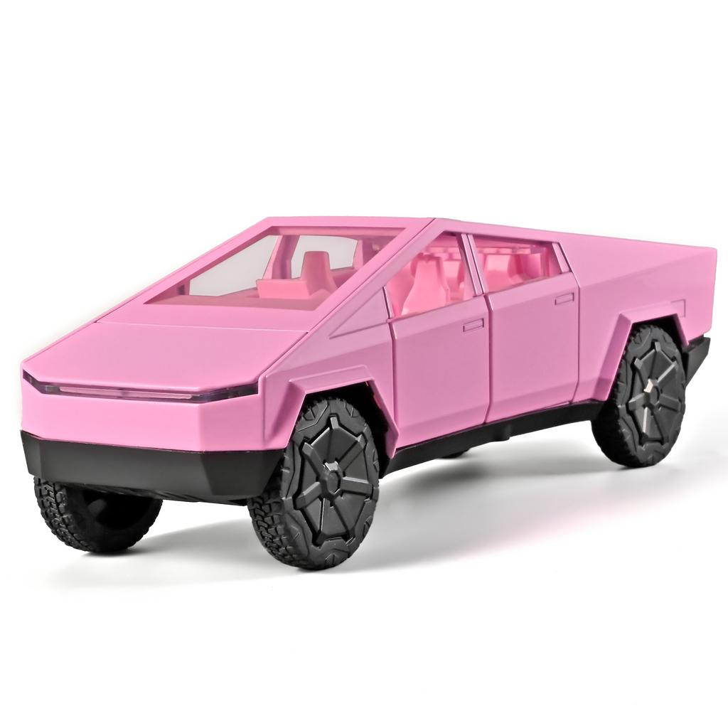 1/32 Tesla Cybertruck Toys Diecast Model Car Alloy Metal Pickup Truck Colorful Indoor Desktop Display Collection Game for Children Boy