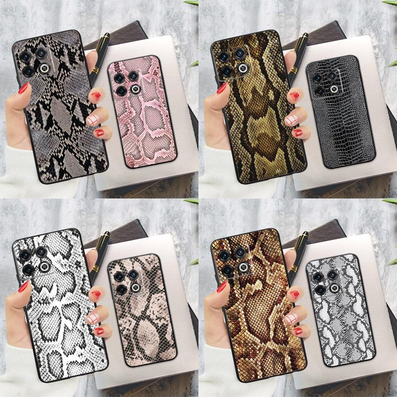 Snake Skin Case For OnePlus Nord CE 2 3 4 Lite N20 N30 9 10 Pro 8T 9RT 10T 10R 12 11 12R 13 13R Cover
