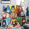 Naruto Print Comfortable Flannel Blanket Warm Cozy for Bedroom Beds Sofas Picnics Travel.-TING