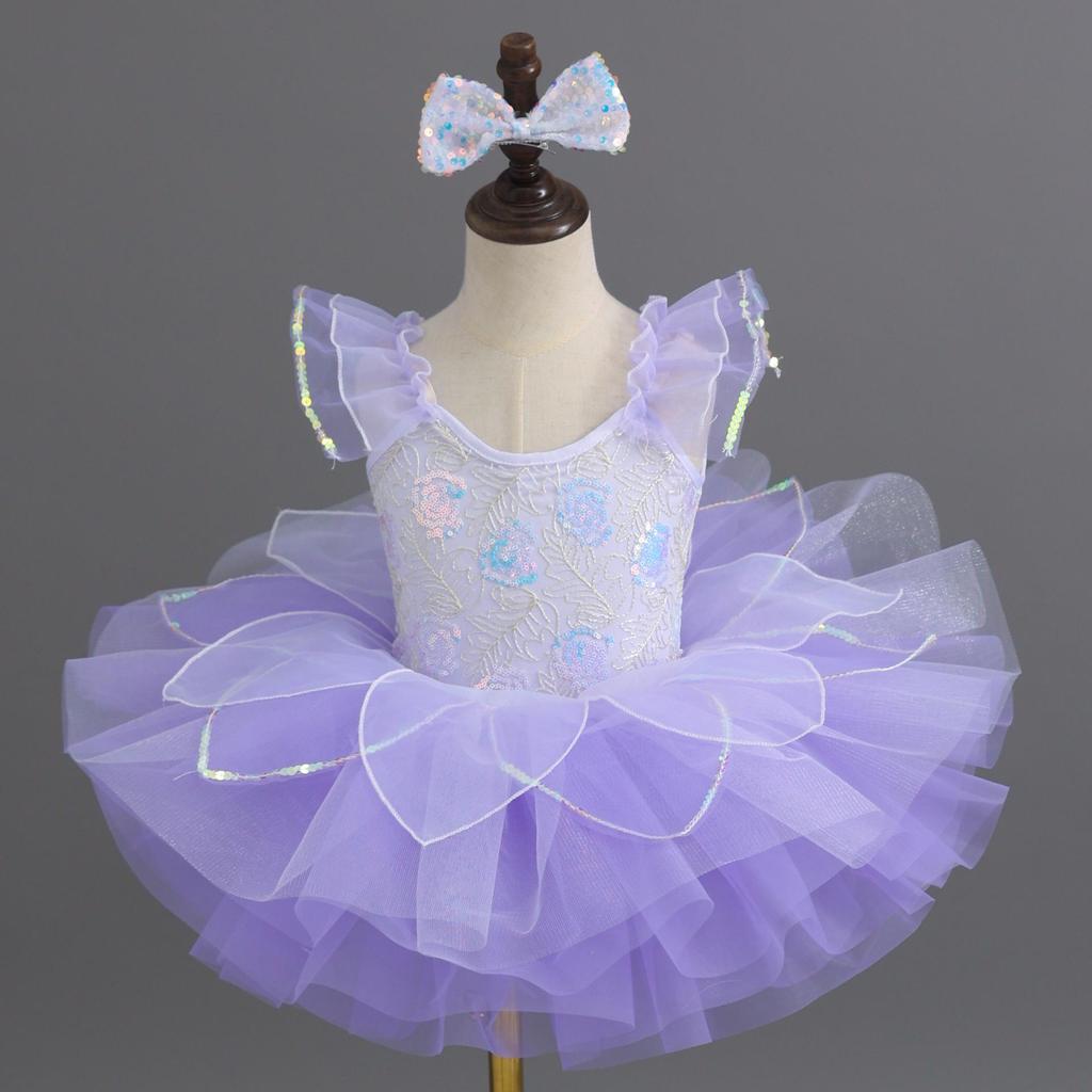 June 1st Girls' Ballet Performance Puffy Sequin Gauze Skirt for Kindergarten & Princess Dance Costumes
