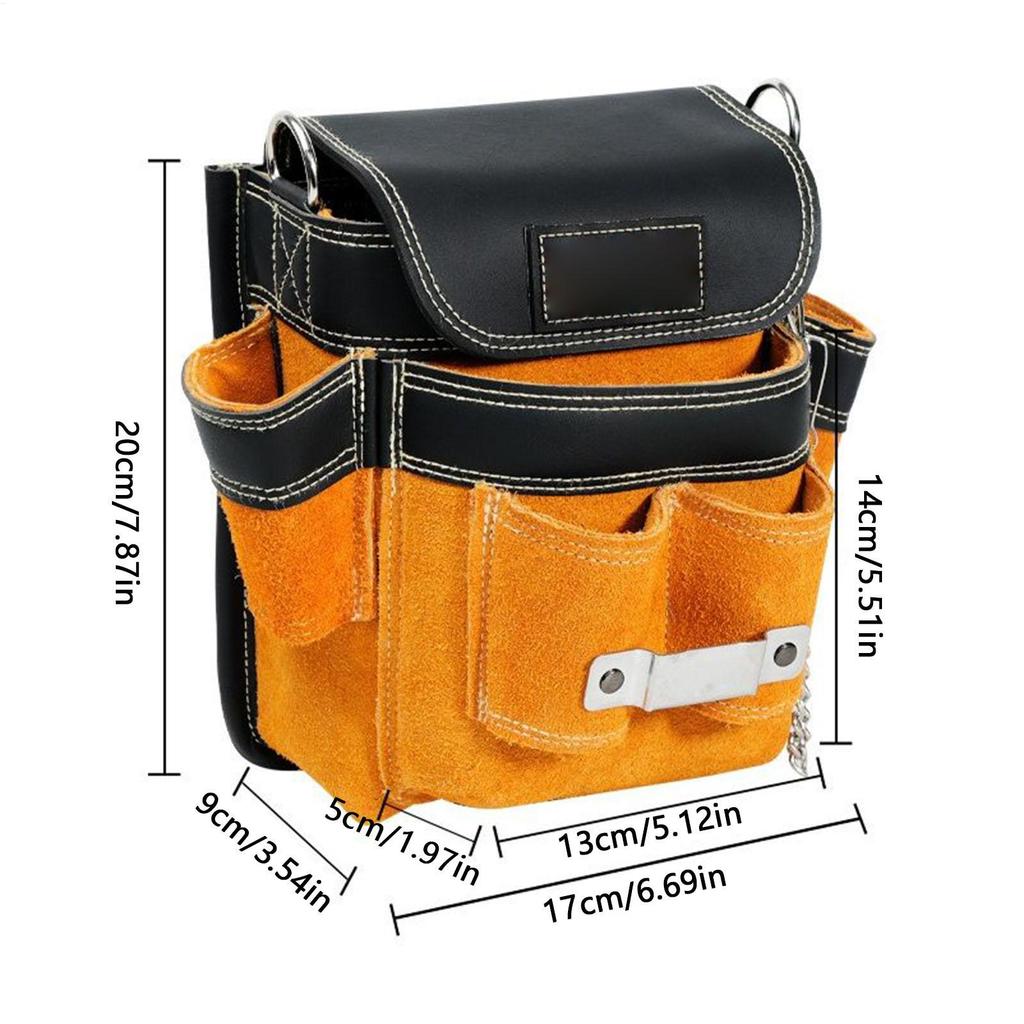 Tool Belt Bag Waterproof Waist Bag With Shoulder Strap Detachable Belt Tool Holder For Construction Electrical Maintenance