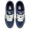Vans Rowley Classic Slim Vulcanized Low-Top Suede Canvas Perforated Toe Box Padded Tongue Unisex Blue VN000SF4JDU