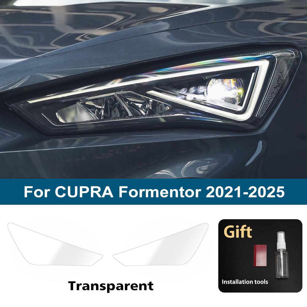 

Smoke Black Car Headlight Protective Film for Seat CUPRA Formentor Leon 2026-2026 TPU PPF Pre Cut Anti-Scratch Vinyl Wrap Kit For Formentor CLR