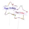 Decoraciones de Inserto para Tarta de Fiesta de Cumpleaños con Estrella de Amor LED para Cumpleaños