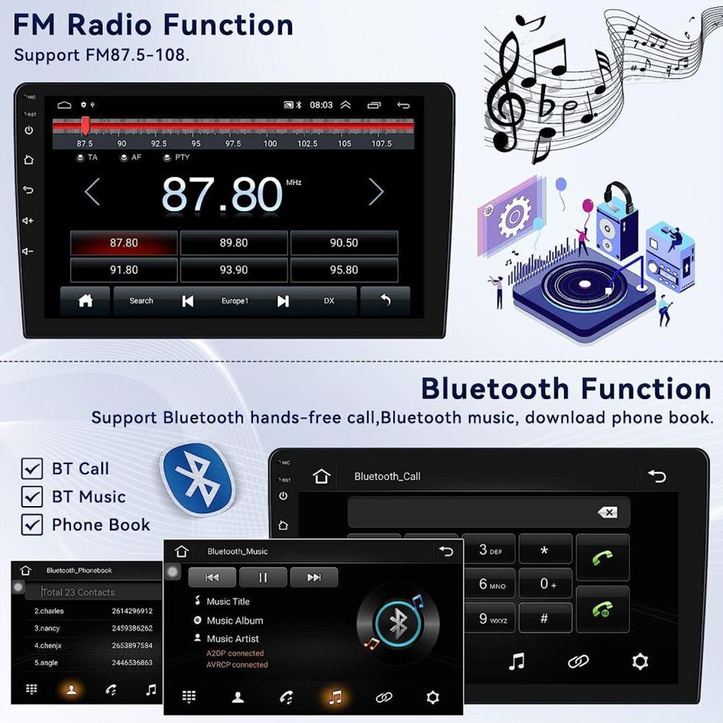 Black Enjoy Wireless Android Auto Connectivity On Auto Radio Application Models System