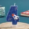 Children's Rocket Birthday Candle Numbers 0-9 - DIY Cake Decorations