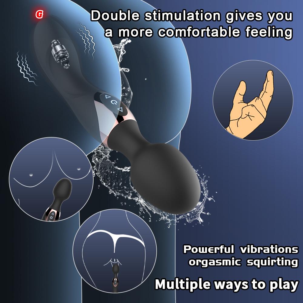 Silicone Dual-Head Powerful Vibrator, AV Vibrator, G-Spot Nipple Clit Stimulator, Masturbator, Female Adult Sex Toys, Sex Toys