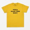 Pizza Made This Body T Shirt - Funny Food Lover Tee with Fries, Pizza Slice, Burrito - Chef Shirt for Men & Women S-XL
